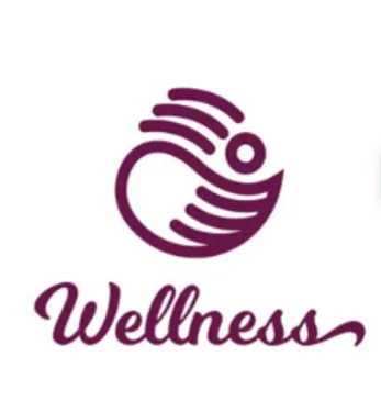 A logo of wellness, with the word wellness underneath it.